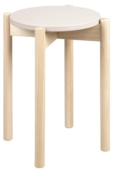 Stapelhocker ANTON Beige - Holzwerkstoff - Holz teilmassiv - 36 x 45 x 36 cm