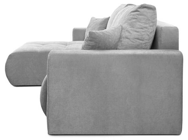 Hoekbank CLOUD grijs - polyester - 277 x 83 x 143 cm