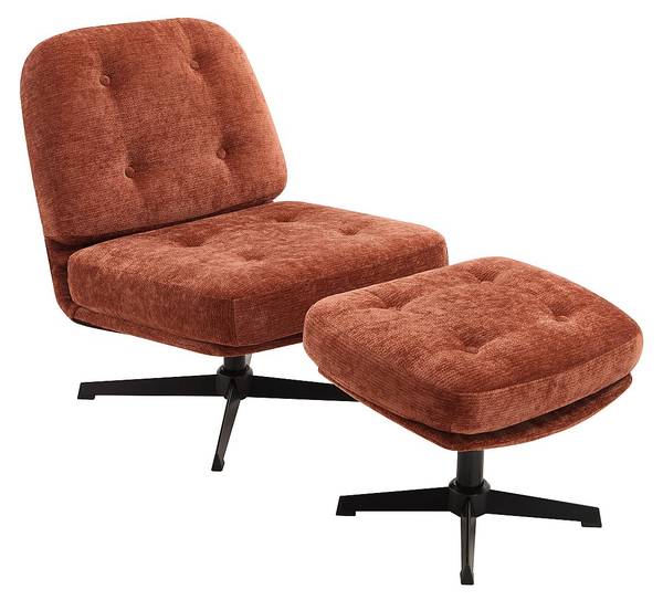 Sessel mit gerader Rückenlehne TOLOZI Braun