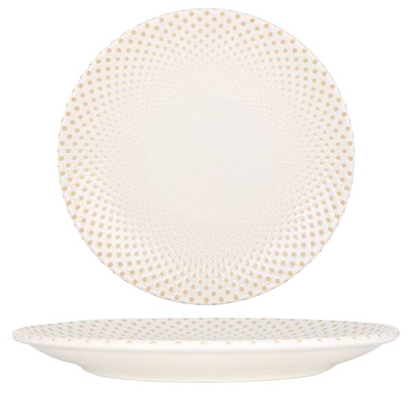 Geschirrset Punto - 24 teilig Porzellan - Höhe: 2 cm