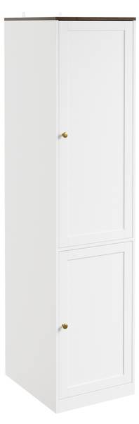 Kleiderschrank KSB03-W Braun - Weiß - Holzwerkstoff - 55 x 187 x 45 cm