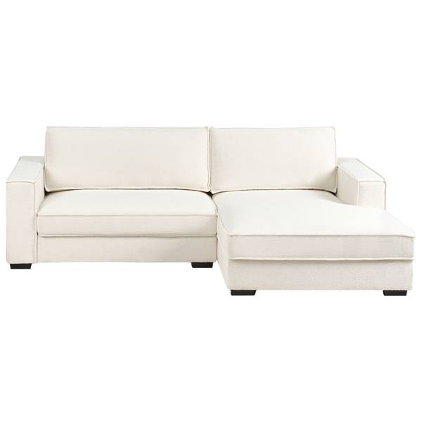 Ecksofa RENDERS Schwarz - Cremeweiß - Weiß