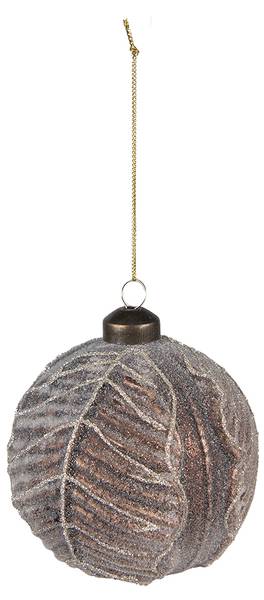 Weihnachtskugel Snow 38562 2er Set Braun - Glas - 10 x 10 x 10 cm