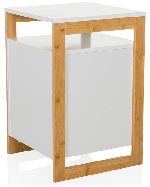 Beistelltisch TAROLO III Weiß - Holzwerkstoff - 40 x 60 x 40 cm