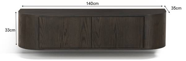 TV-Schrank NOVERO Braun - Breite: 140 cm
