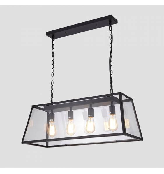 Hängeleuchte Fresy Schwarz - Metall - 78 x 26 x 78 cm