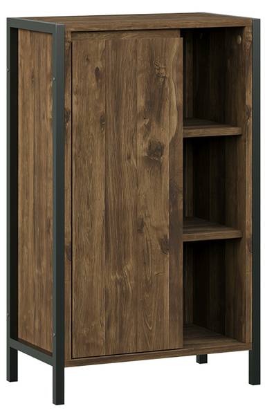 Midischrank Naola 56462 Schwarz - Braun - Holzwerkstoff - 50 x 80 x 28 cm