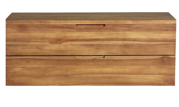 Waschbeckenunterschrank MAË Beige - Massivholz - 115 x 45 x 45 cm