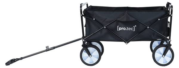 Bollerwagen Stenlille Schwarz - Polyester - Stahl - 84 x 102 x 55 cm