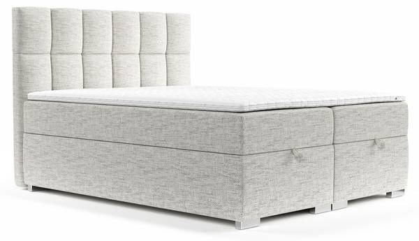 Boxspringbett Essence mit Topper Grau - Liegefläche Breite: 160 cm