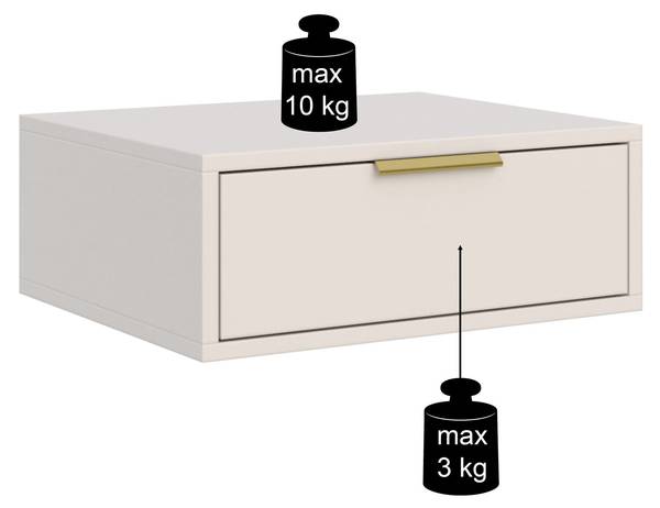 Nachttisch VENA Taupe