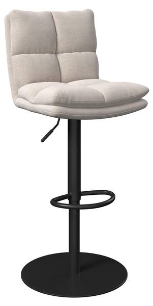 Barhocker CAJA Weiß - Metall - Textil - 47 x 107 x 49 cm