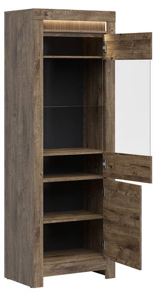Vitrine Amaury Braun - Holzwerkstoff - 70 x 200 x 45 cm