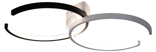 Plafonnier LED Dagmar Noir - Métal - 32 x 9 x 54 cm