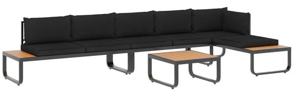 Sofa 48653 (4-teilig) Aluminium - 58 x 30 x 58 cm