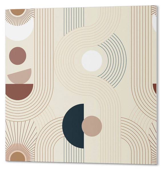 Vinylfliese LinienFormen 20er-Set Beige - Vinyl - 20 x 20 x 1 cm
