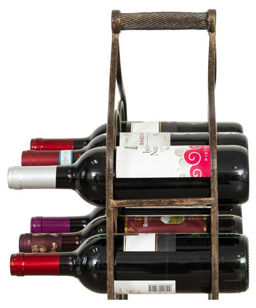 Weinregal COUNTRY Schwarz - Bronze - Braun