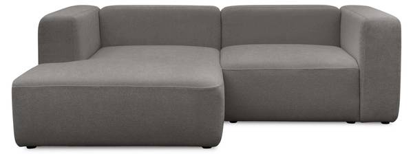 3-Sitzer Modulares Ecksofa Cubo Grau - Textil - 226 x 66 x 179 cm