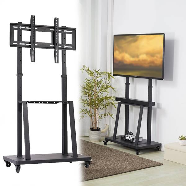 TV Ständer TV Wagen Standfuss 32"–80" Schwarz - Metall - 40 x 163 x 62 cm