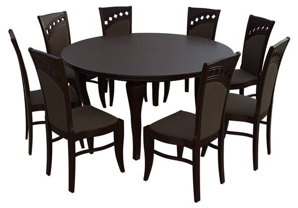 Essgruppe R31 9-teilig Braun - Walnuss