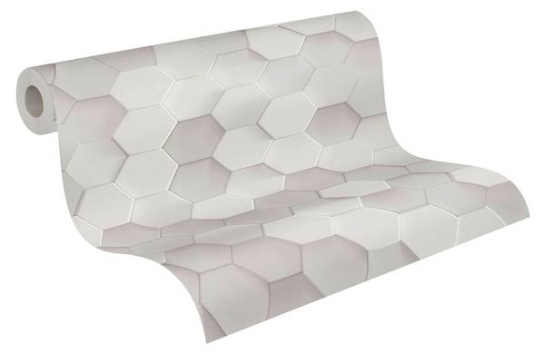 Vliestapete 387231-GU Grau - Fleece - 53 x 1005 x 1 cm