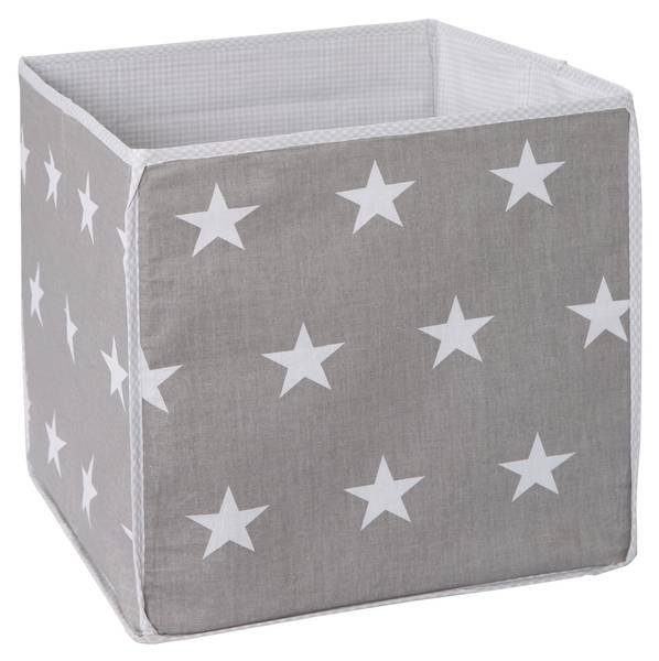 Opbergbox Stars donkergrijs
