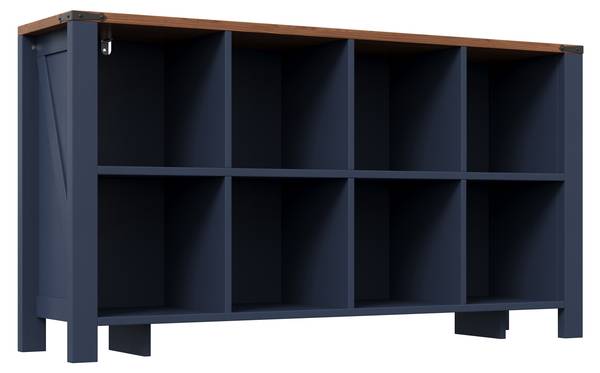 Küchenschrank LANMUD26 Ⅱ Blau - Holzwerkstoff - 140 x 75 x 34 cm