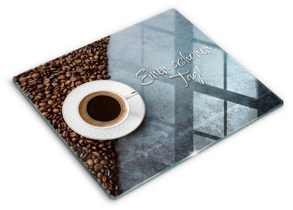 Schneidebrett Schönen Tag! Grau - Glas - 60 x 52 x 1 cm