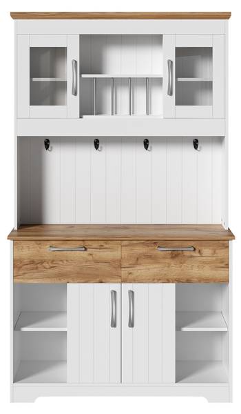 Sideboard Eurynom Ⅵ Braun - Weiß - Holzwerkstoff - 106 x 177 x 39 cm