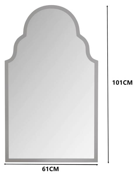 Wandspiegel CA42 Silber - Glas - 3 x 101 x 61 cm