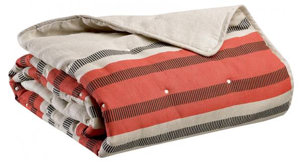 Bettläufer Zeff Eden Orange - Textil - 90 x 1 x 240 cm