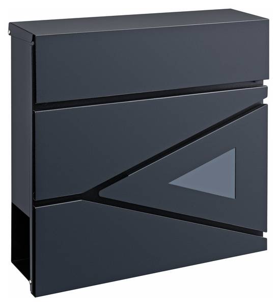 Briefkasten Schönburg Grau - Metall - 37 x 37 x 11 cm