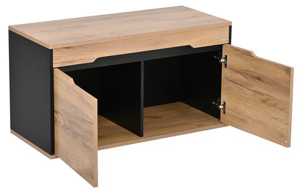 Garderoben-Set Eos Ⅱ（5-tlg） Schwarz - Braun - Holzwerkstoff