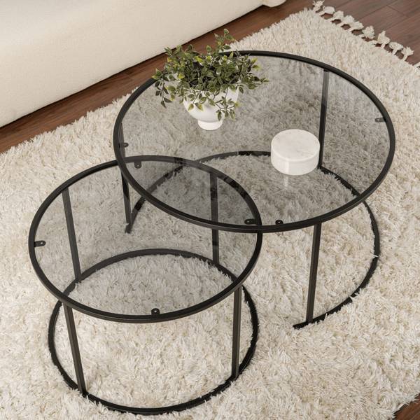 Table AURUM Gris - Métal - 80 x 43 x 80 cm