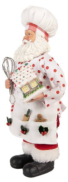 Weihnachtsmann Xmas&George Weiß - Textil - 10 x 28 x 15 cm