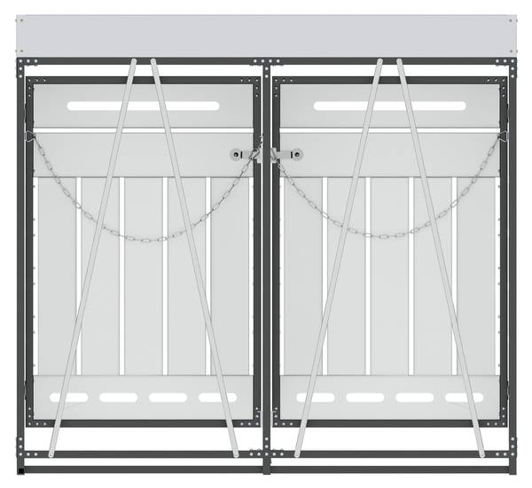 Mülltonnenverkleidung lelantos Ⅲ 2er Set Tiefe: 131 cm