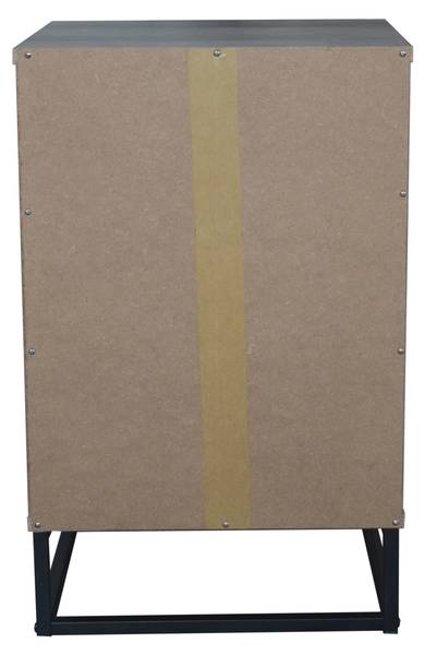 MAILBOX Nachtkommode Braun - Grau - Holzwerkstoff - 40 x 62 x 38 cm