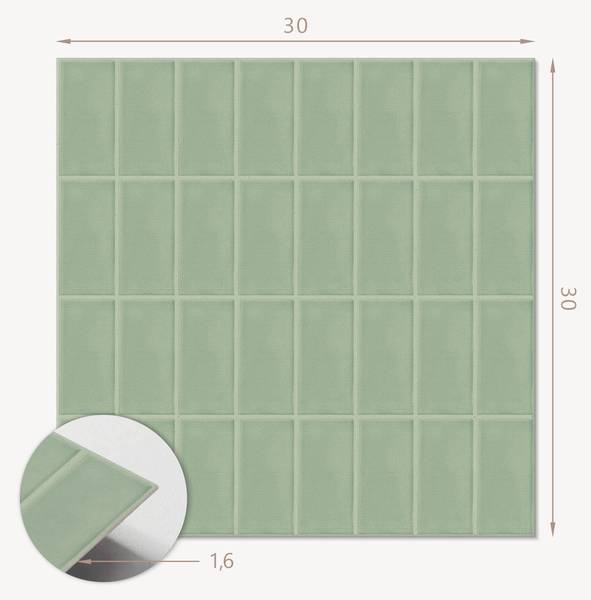 Selbstklebefliesen Rasterfliesen 9er-Set 30 x 30 cm