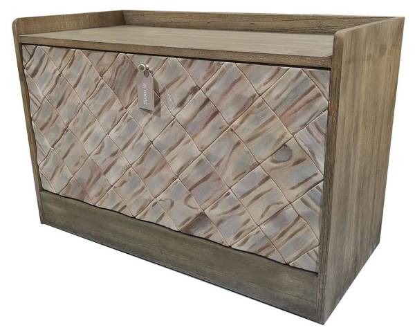Schuhbank Masaya Braun - Holzwerkstoff - 80 x 53 x 38 cm