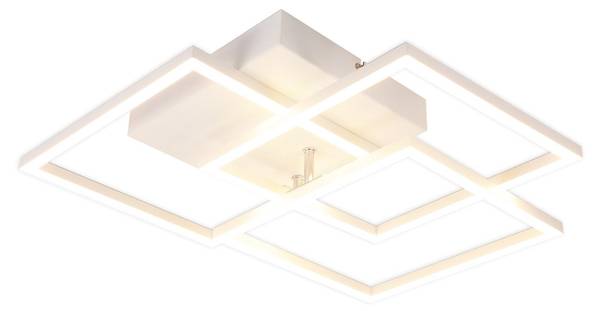 LED Deckenleuchte Maloney Weiß - Metall - 40 x 9 x 40 cm