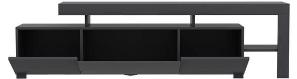 Meuble TV Beliz avec éclairage LED Anthracite