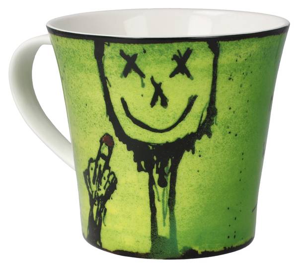 Tasse Frank Hummel Mittelfinger Porzellan - 11 x 10 x 13 cm
