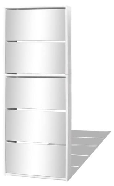 Schuhschrank D9503 Weiß - Holzwerkstoff - 17 x 170 x 63 cm