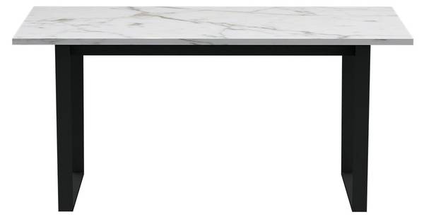 Eettafel Amble wit - deels massief hout - 160 x 74 x 90 cm