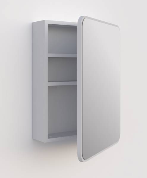 Spiegelschrank ZKR mit LED Weiß - Holzwerkstoff - 50 x 60 x 14 cm