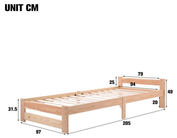 Futonbett RUI AGC2 Liegefläche Breite: 90 cm
