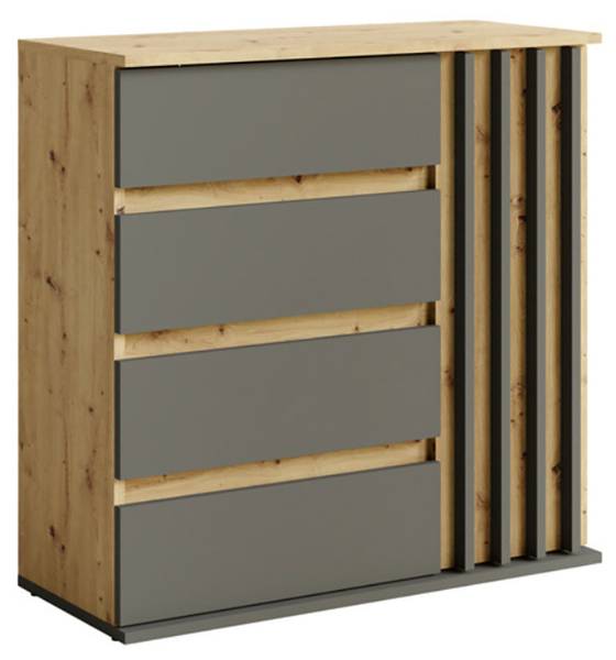 Kommode DORIS Braun - Holzwerkstoff - 80 x 80 x 34 cm