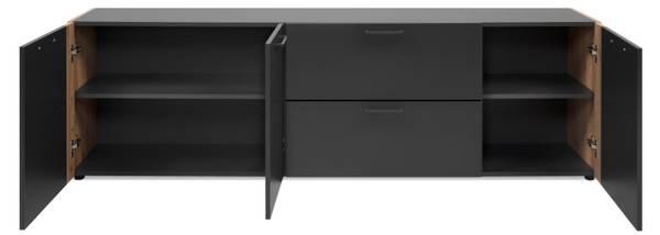 Sideboard LUMA Grau - Holzwerkstoff - 35 x 61 x 198 cm
