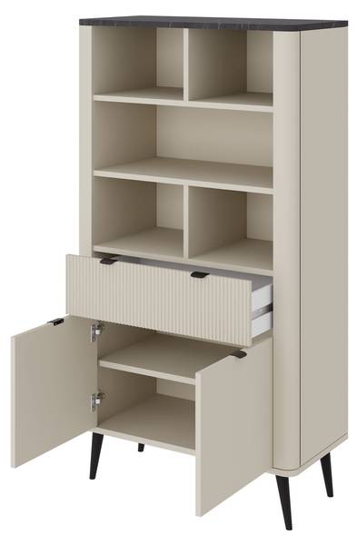 Regal Marly 5 Beige - Walnuss