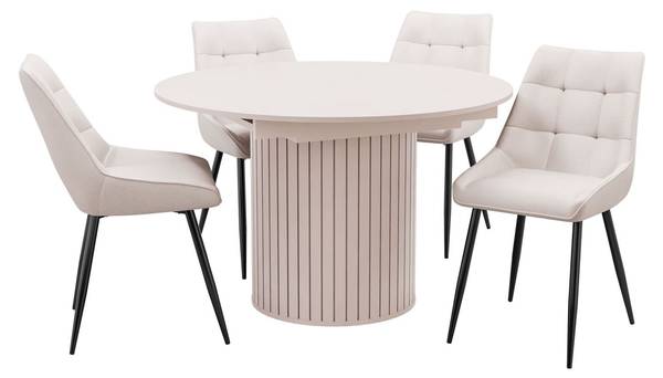 Esszimmer-Set ELODIE Beige - Kaschmir